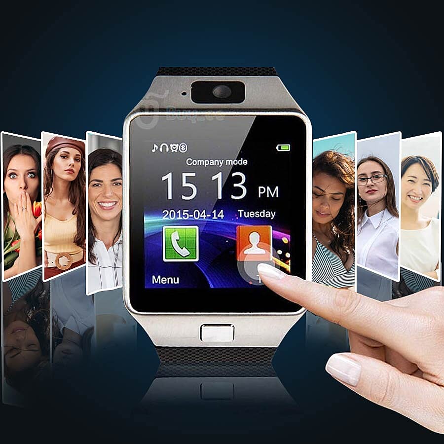 Challenger: Bluetooth Phone Watch with 17cm USB Cable - Silver