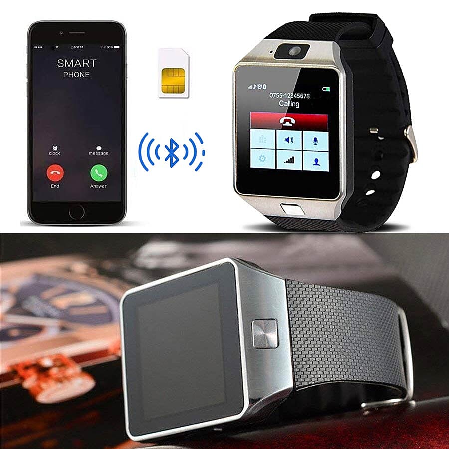 Challenger: Bluetooth Phone Watch with 17cm USB Cable - Silver