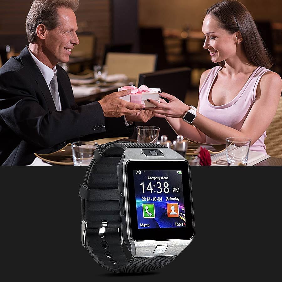 Challenger: Bluetooth Phone Watch with 17cm USB Cable - Silver