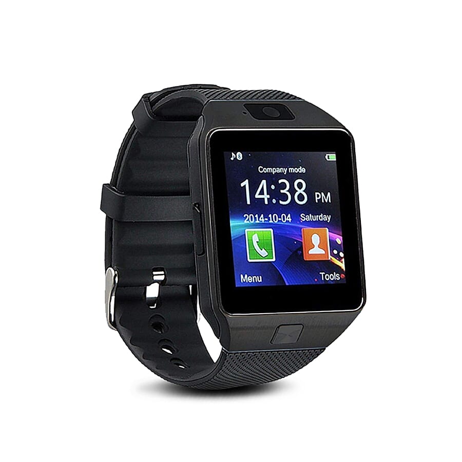 Challenger- Bluetooth Phone Watch with 17cm USB Cable - Black