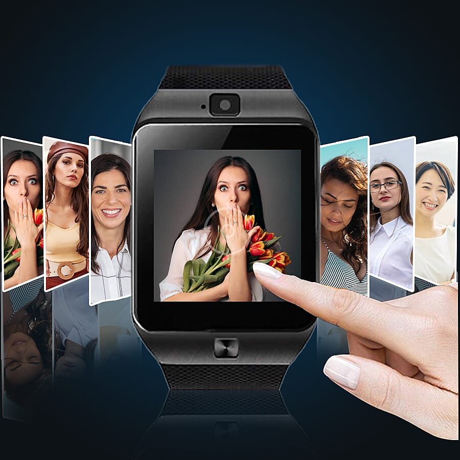 Challenger- Bluetooth Phone Watch with 17cm USB Cable - Black