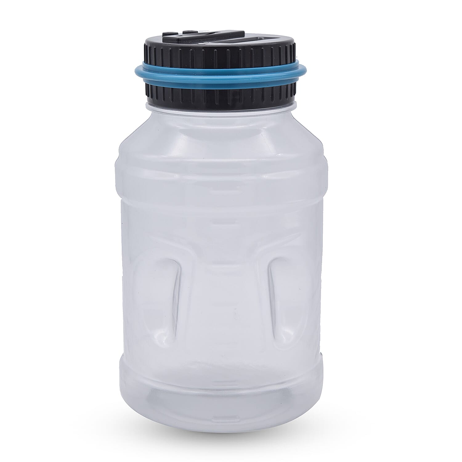 Glowing Digital Coin Counting Money Jar (Size  11.5x11.5x20.5) - Black and Blue