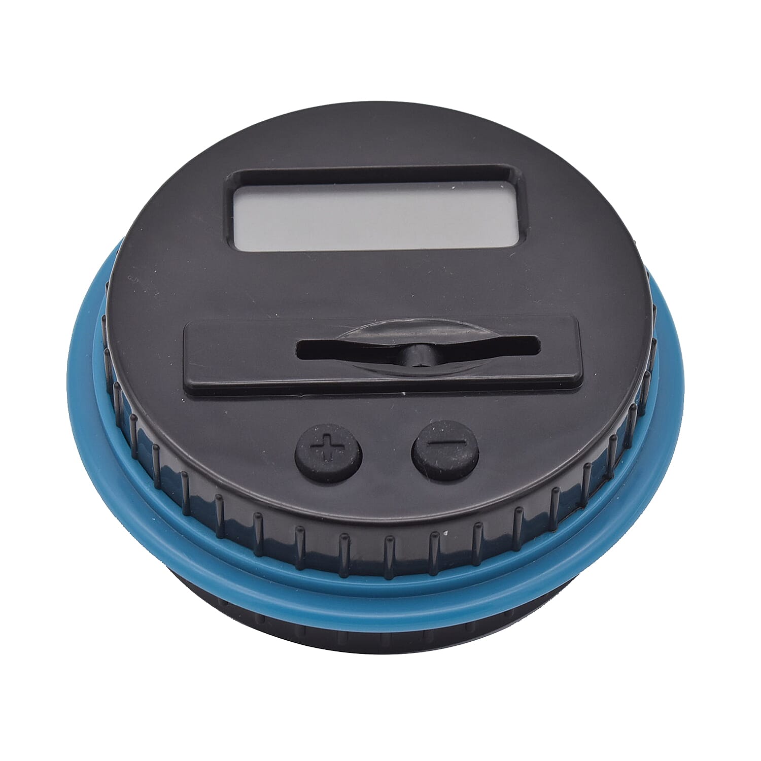 Glowing Digital Coin Counting Money Jar (Size  11.5x11.5x20.5) - Black and Blue