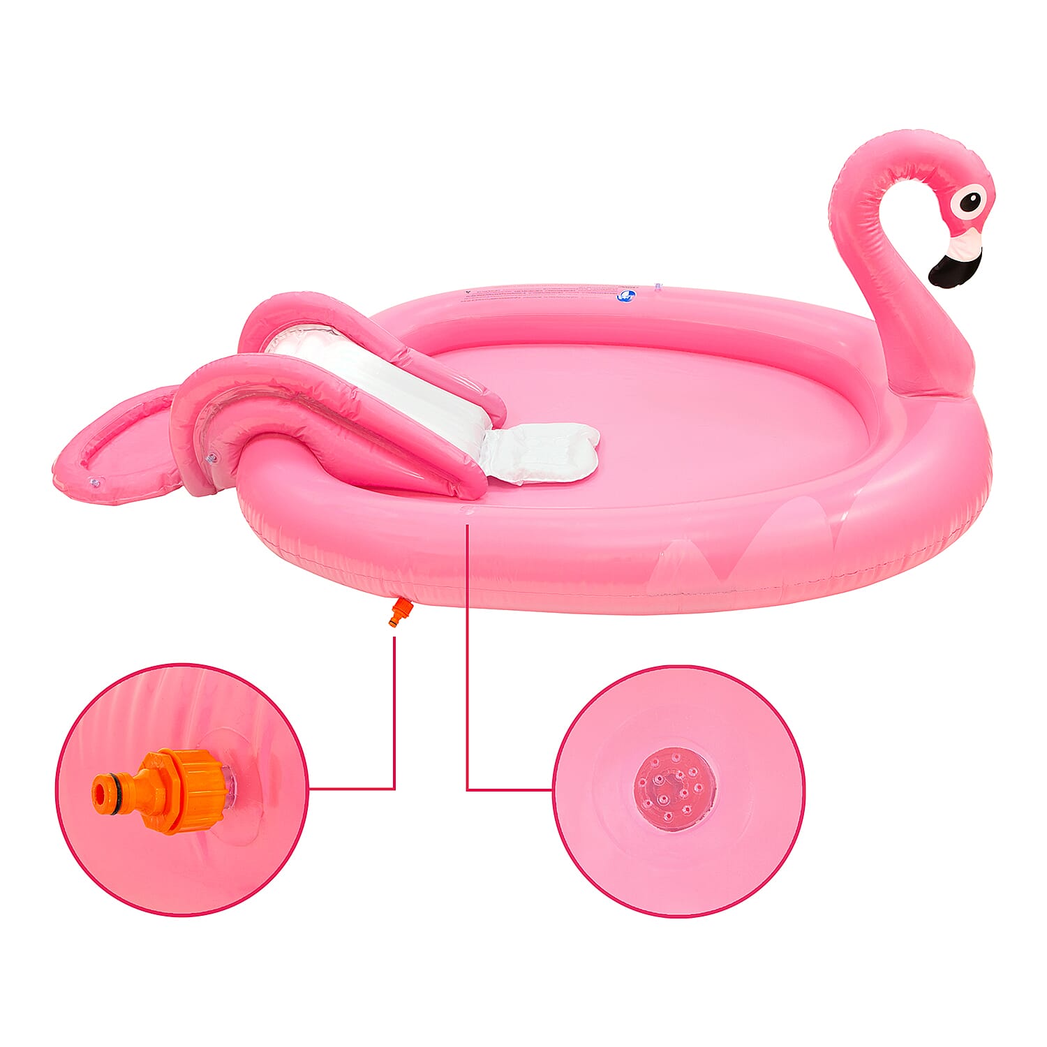 Sun Club 2M Flamingo Play Pool with Water Spray - Pink