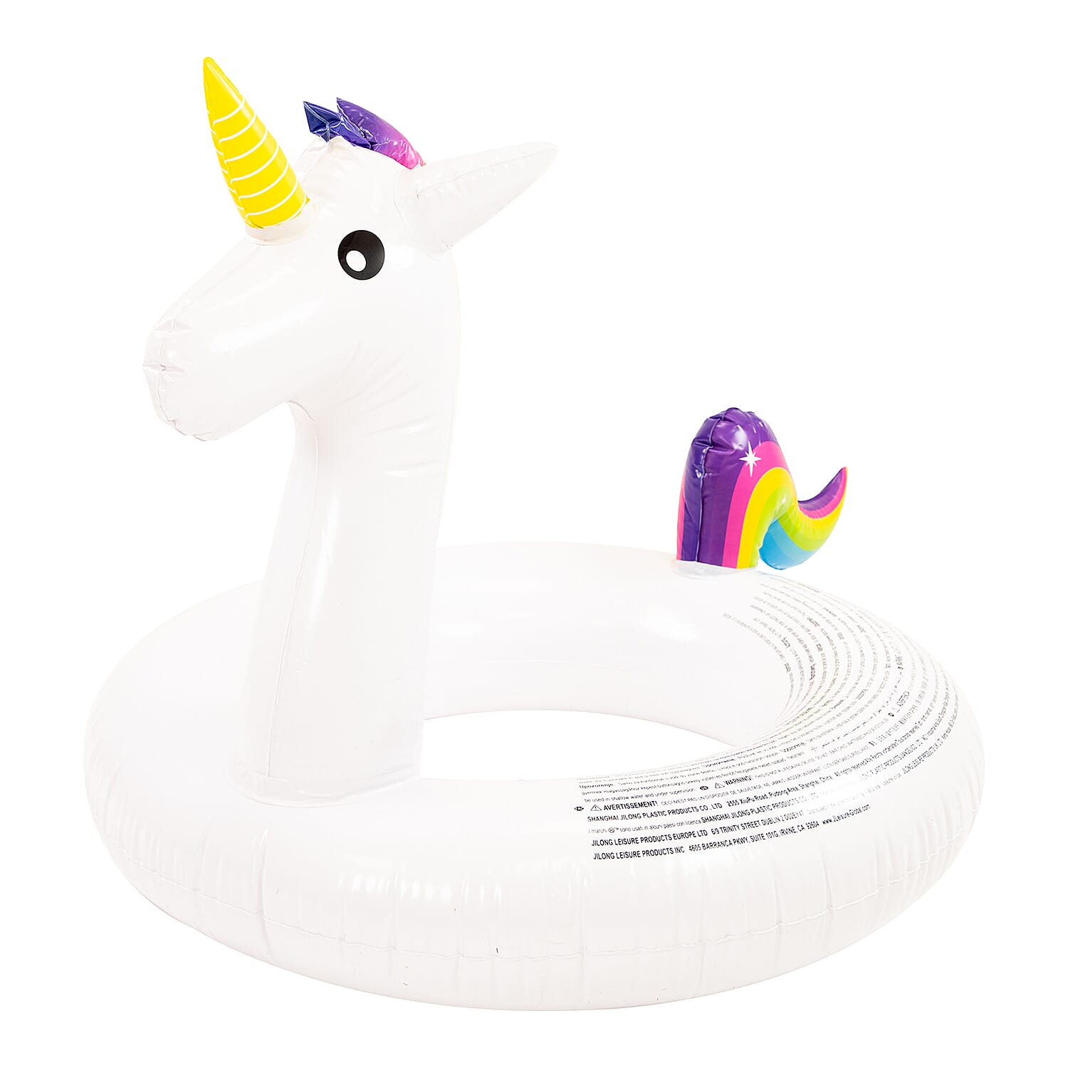 Sun Club Kids Inflatable Unicorn Swim Ring (Size 52X36 Cm)- White