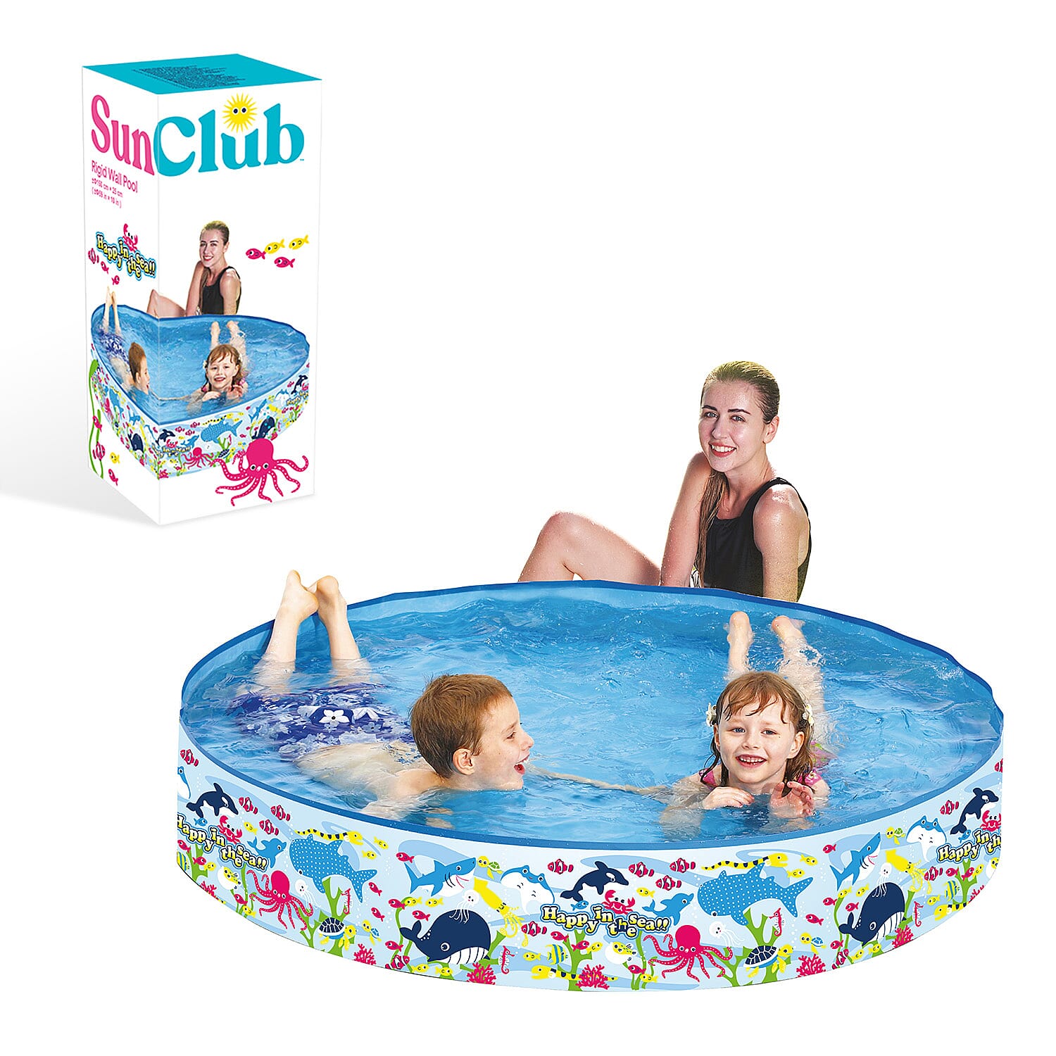 Rigid Sea World Pool - 1.5M- Light Blue