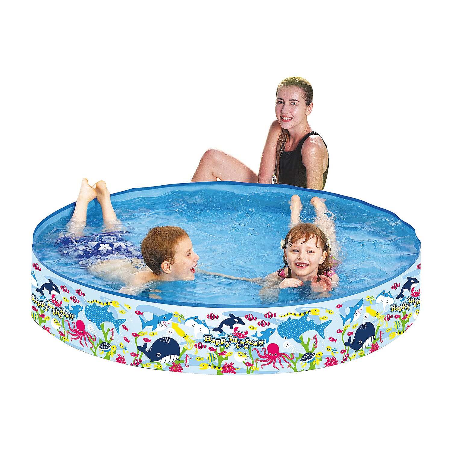 Rigid Sea World Pool - 1.5M- Light Blue