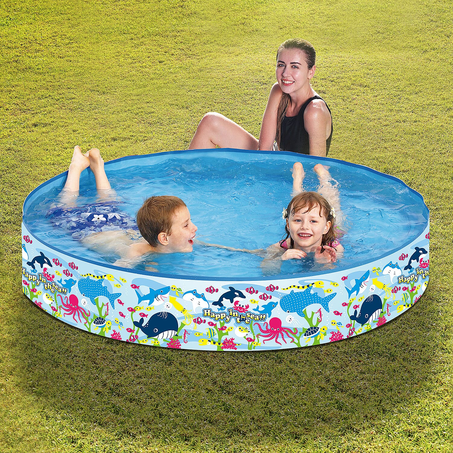 Rigid Sea World Pool - 1.5M- Light Blue
