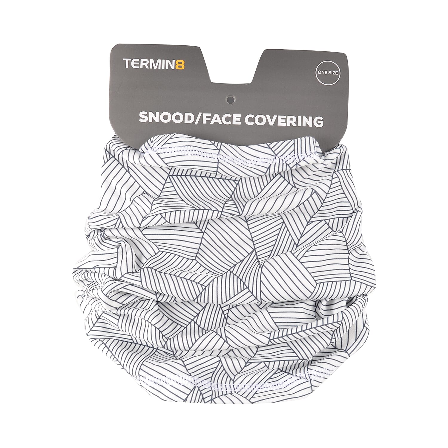 Termin8 Reusable & Lightweight Snood Face Covering - Black Swirl