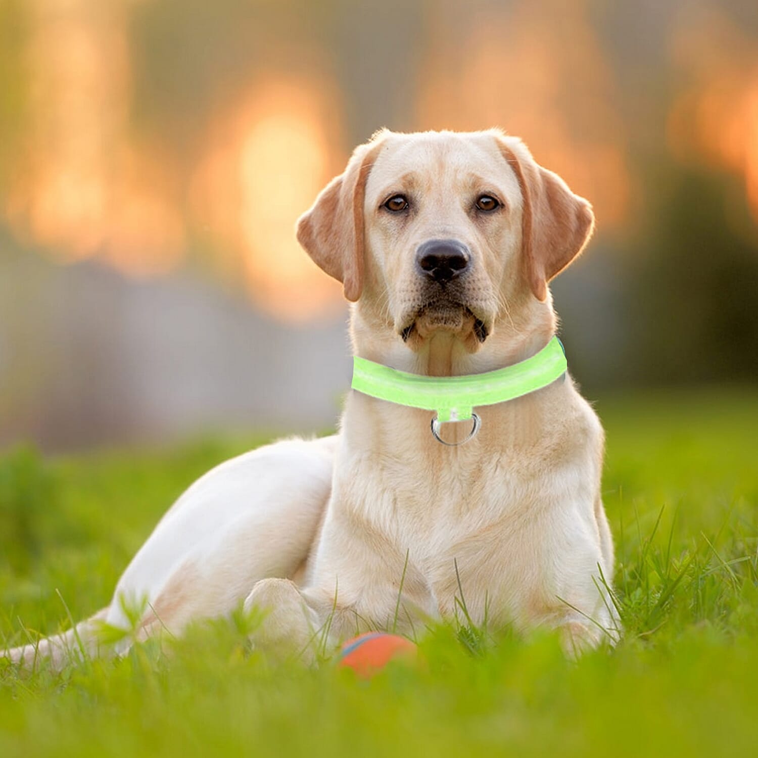 Set of 3 Adjustabe LED Pet Collars (Size S, 40-35cm) - Red, Blue and Green