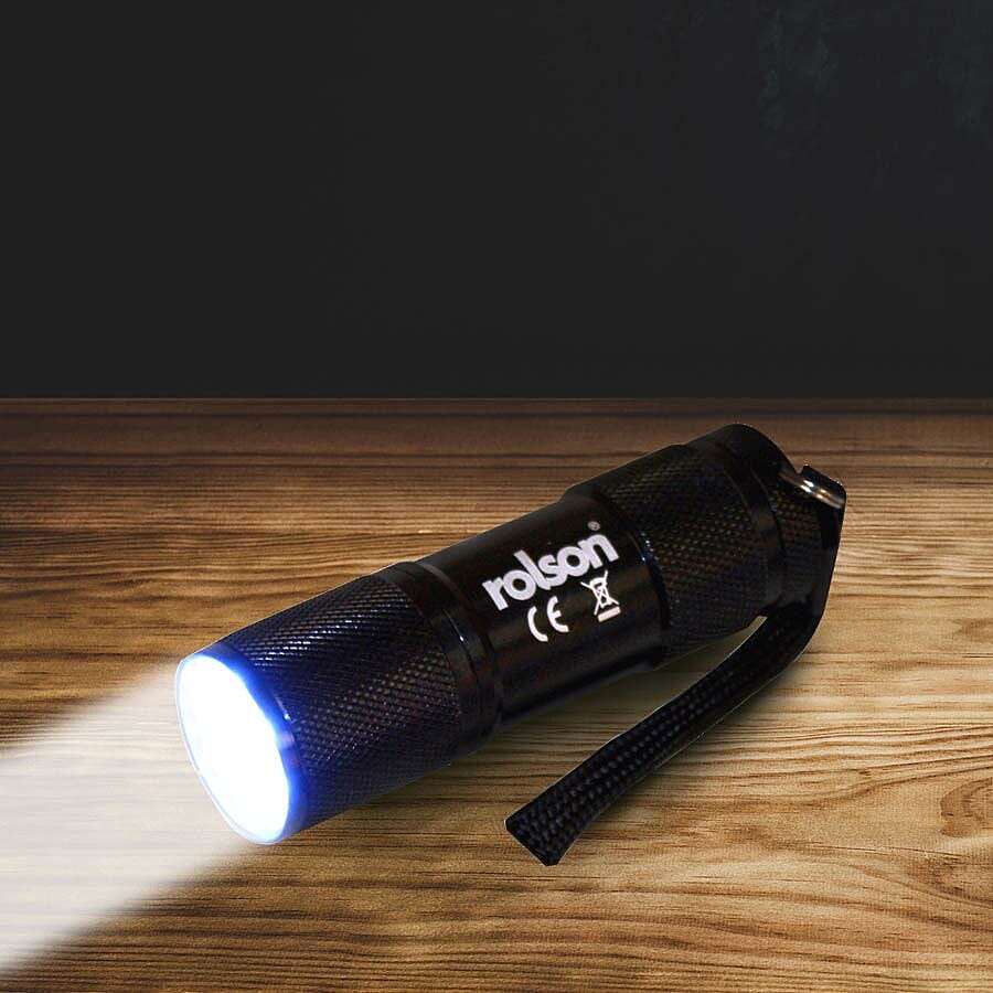 ROLSON 3 Piece - 9 LED Aluminium Torch Set (with 9 AAA Batteries)