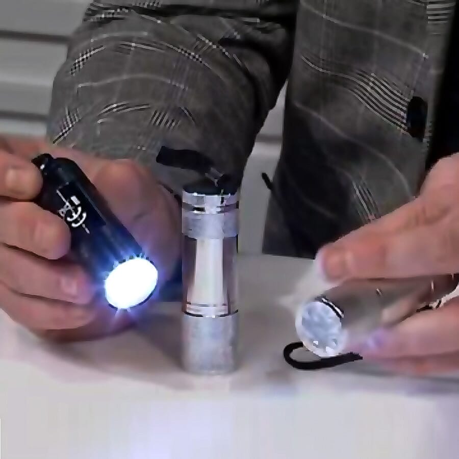 ROLSON 3 Piece - 9 LED Aluminium Torch Set (with 9 AAA Batteries)