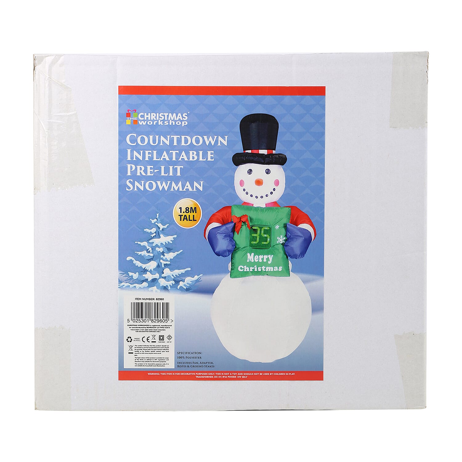 Inflatable Snowman Decoration. 1.8M Height.