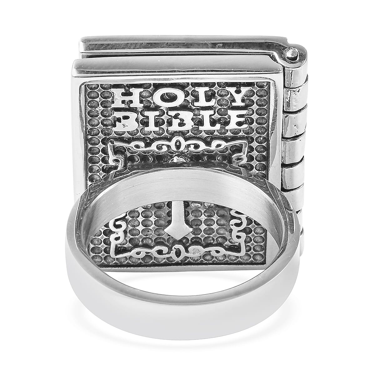 Holy Bible Ring in Stainless Steel