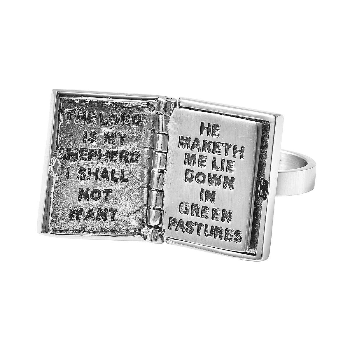 Holy Bible Ring in Stainless Steel