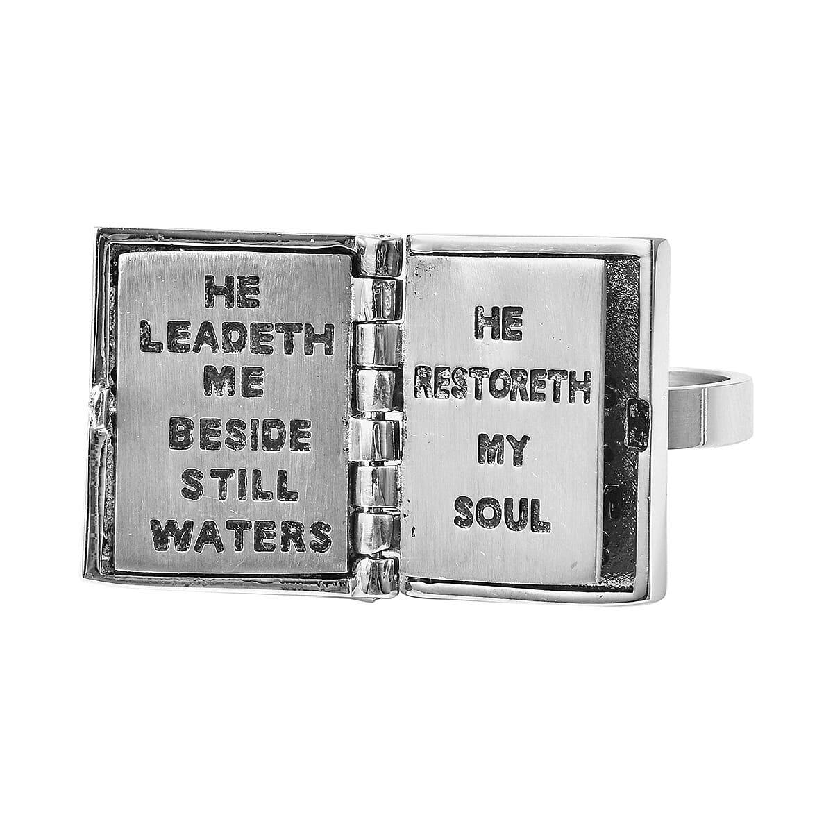Holy Bible Ring in Stainless Steel