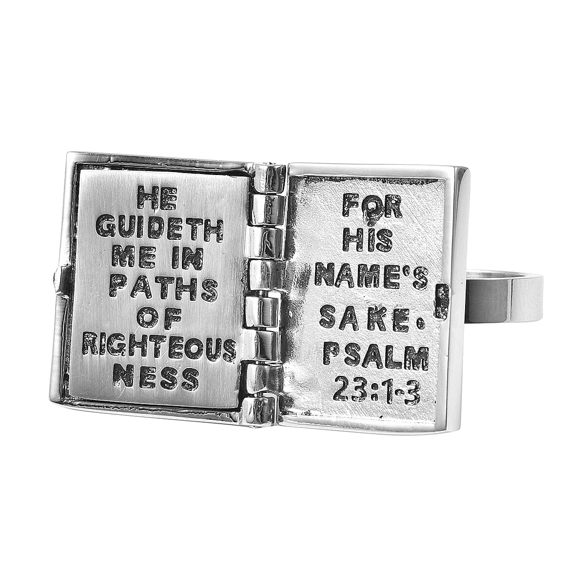 Holy Bible Ring in Stainless Steel