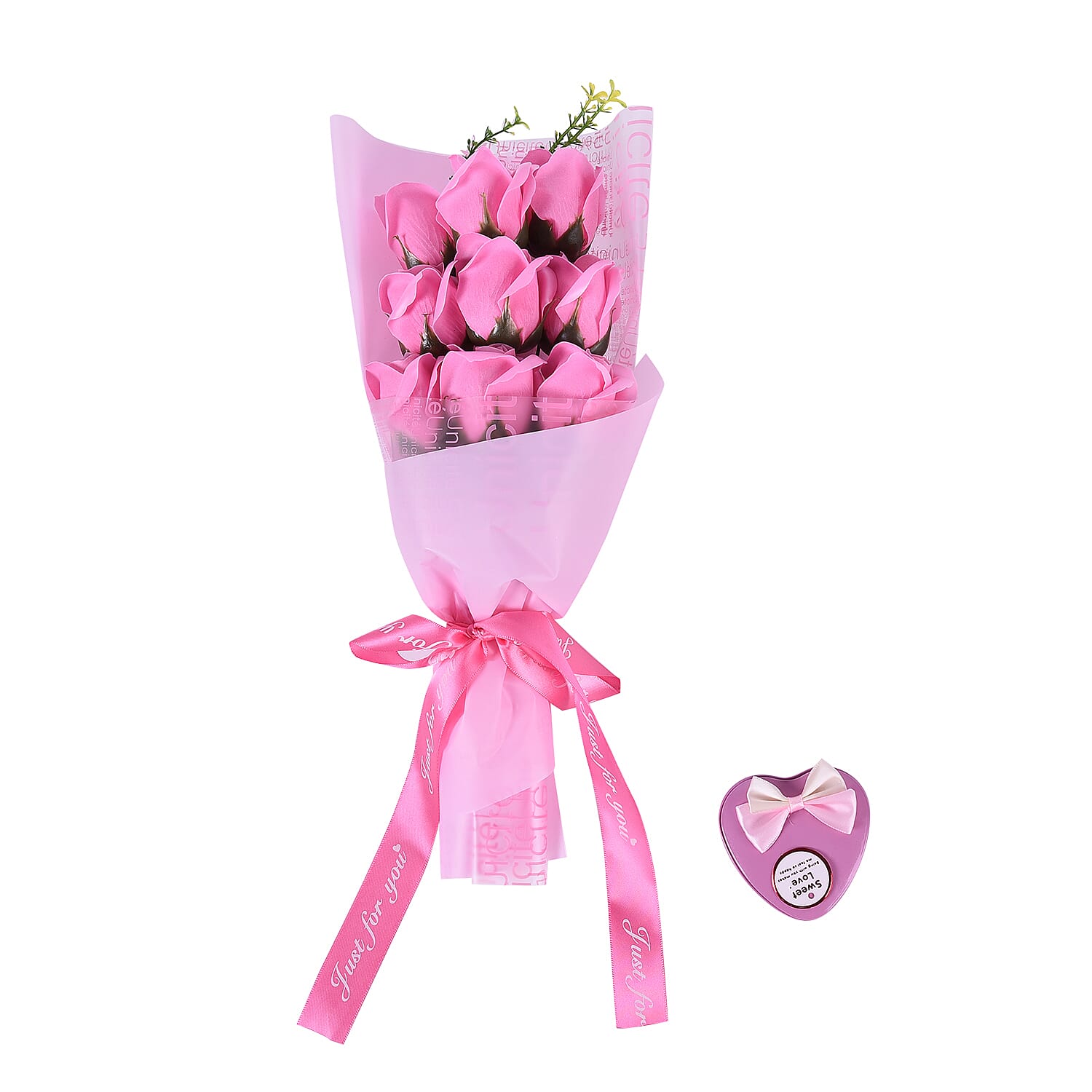 Bouquet of flowers -  Imitation Soap Rose in a Box - Pink