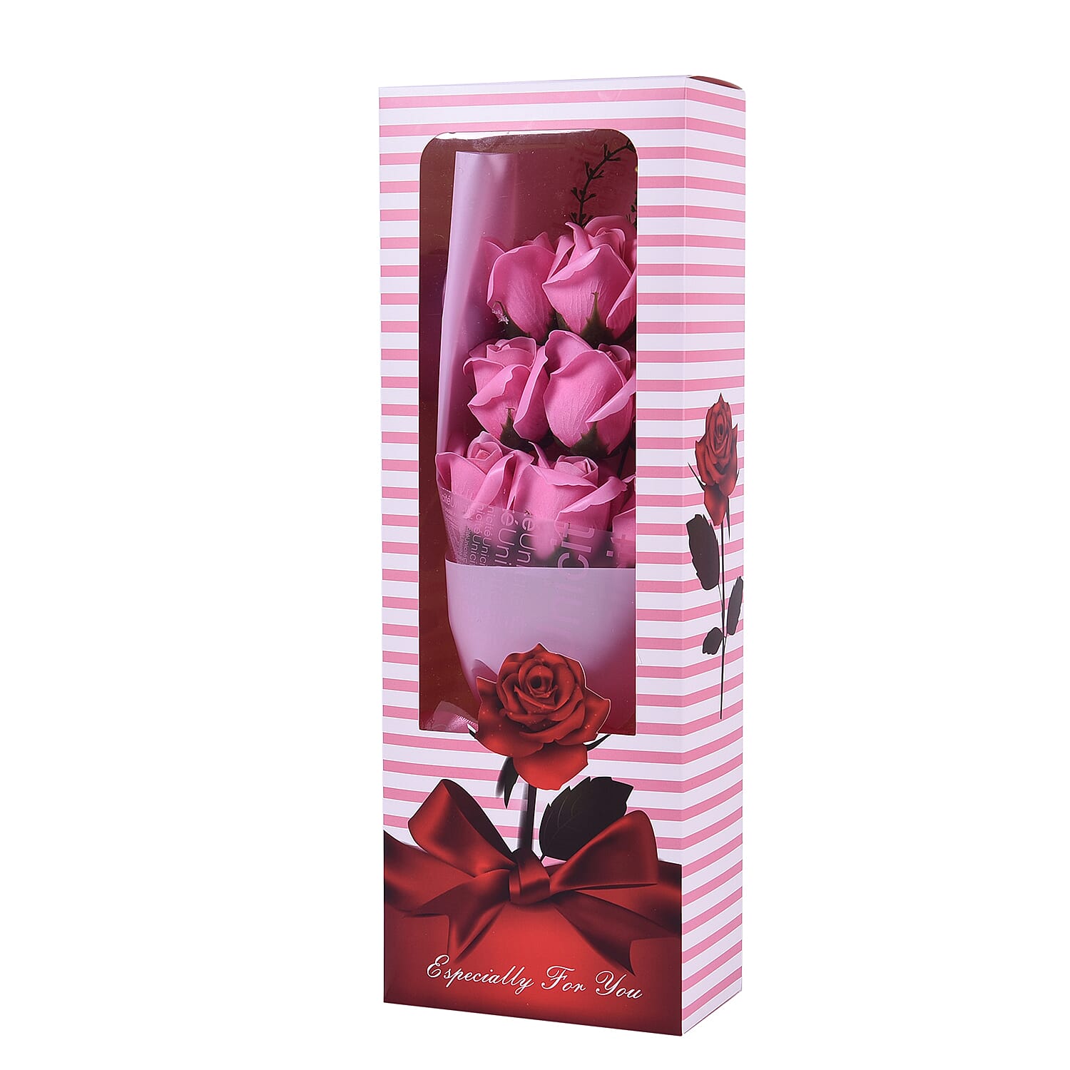 Bouquet of flowers -  Imitation Soap Rose in a Box - Pink
