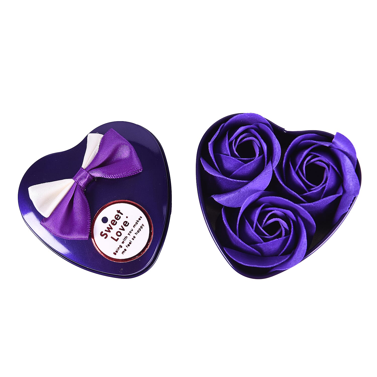 Bouquet of flowers -  Imitation Soap Rose in a Box - Purple