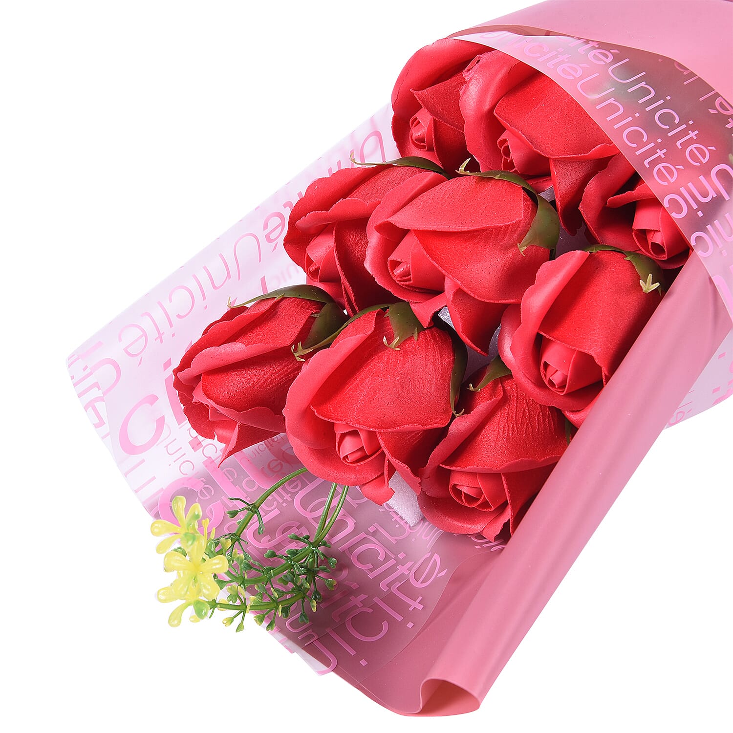 Bouquet of Flowers -  Imitation Soap Rose in a Box - Red