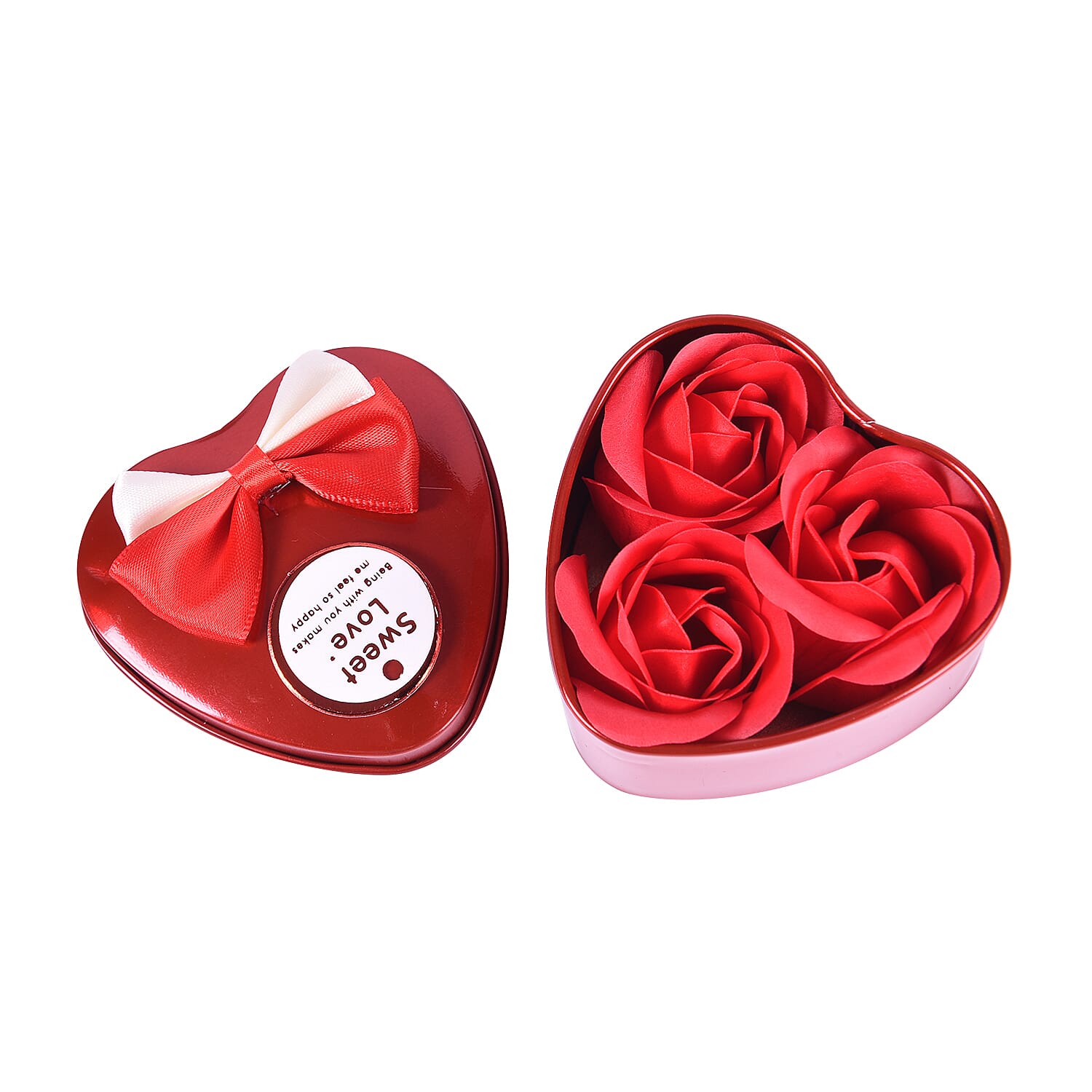 Bouquet of Flowers -  Imitation Soap Rose in a Box - Red