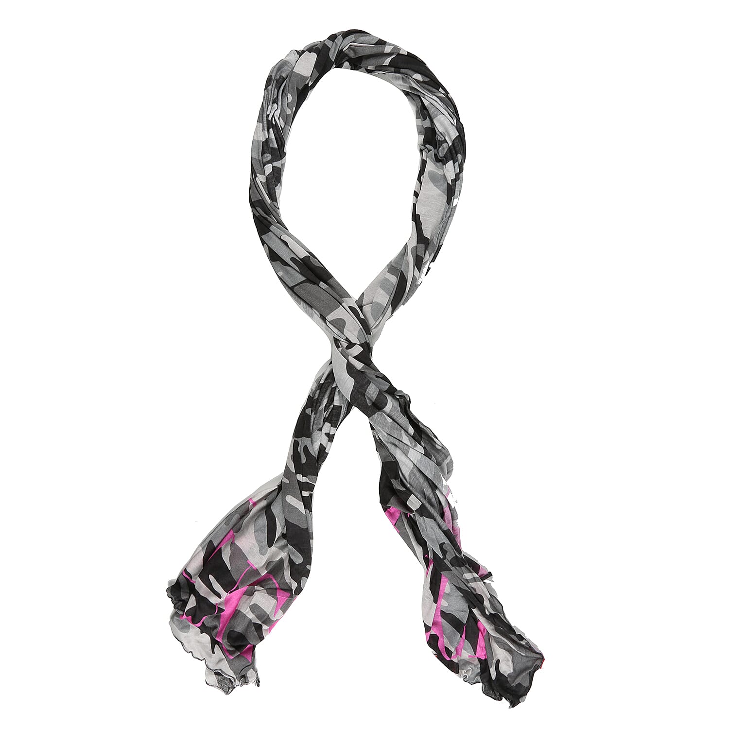 FIORUCCI Military Print Scarf in Grey & Black Colour (Size 180x60cm)