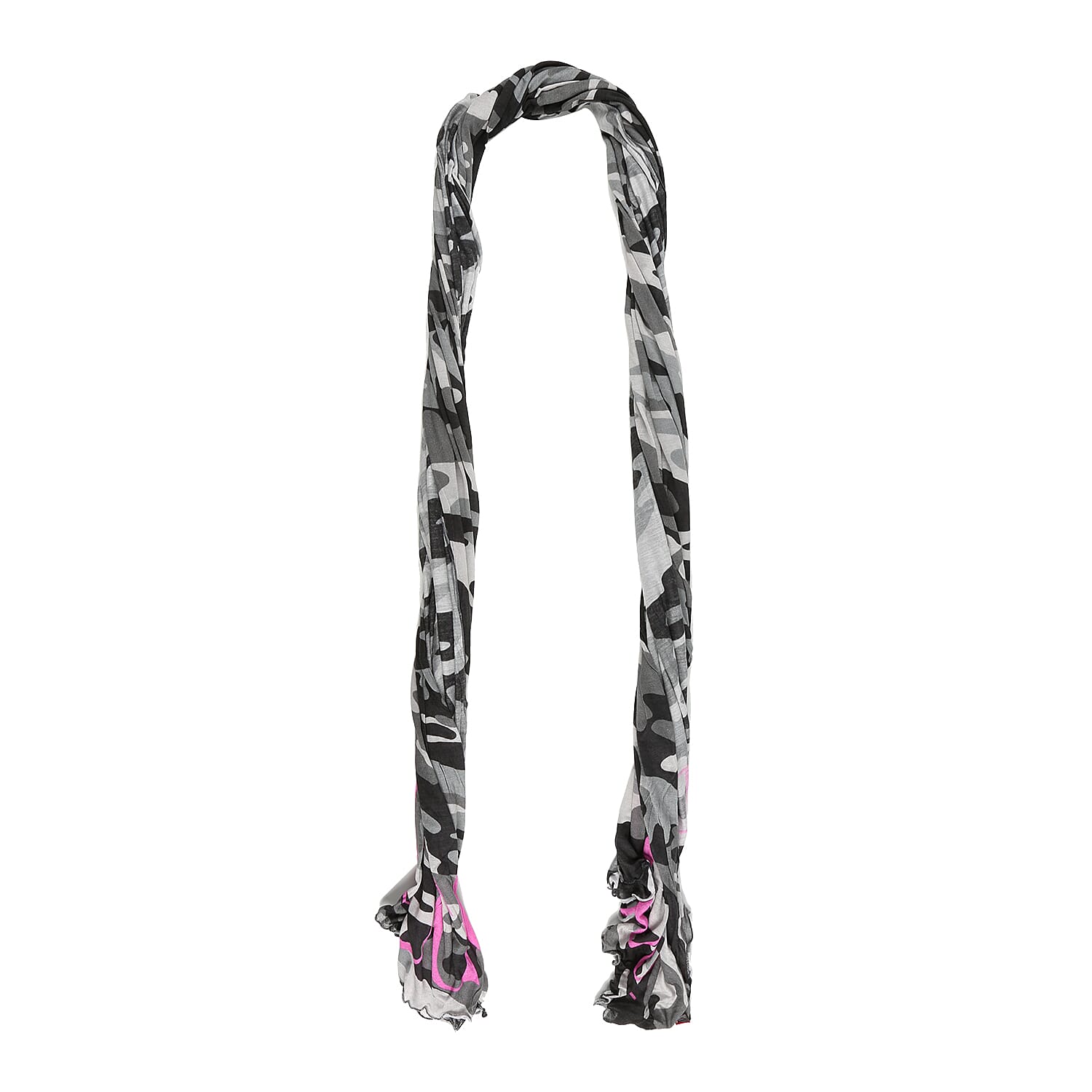 FIORUCCI Military Print Scarf in Grey & Black Colour (Size 180x60cm)