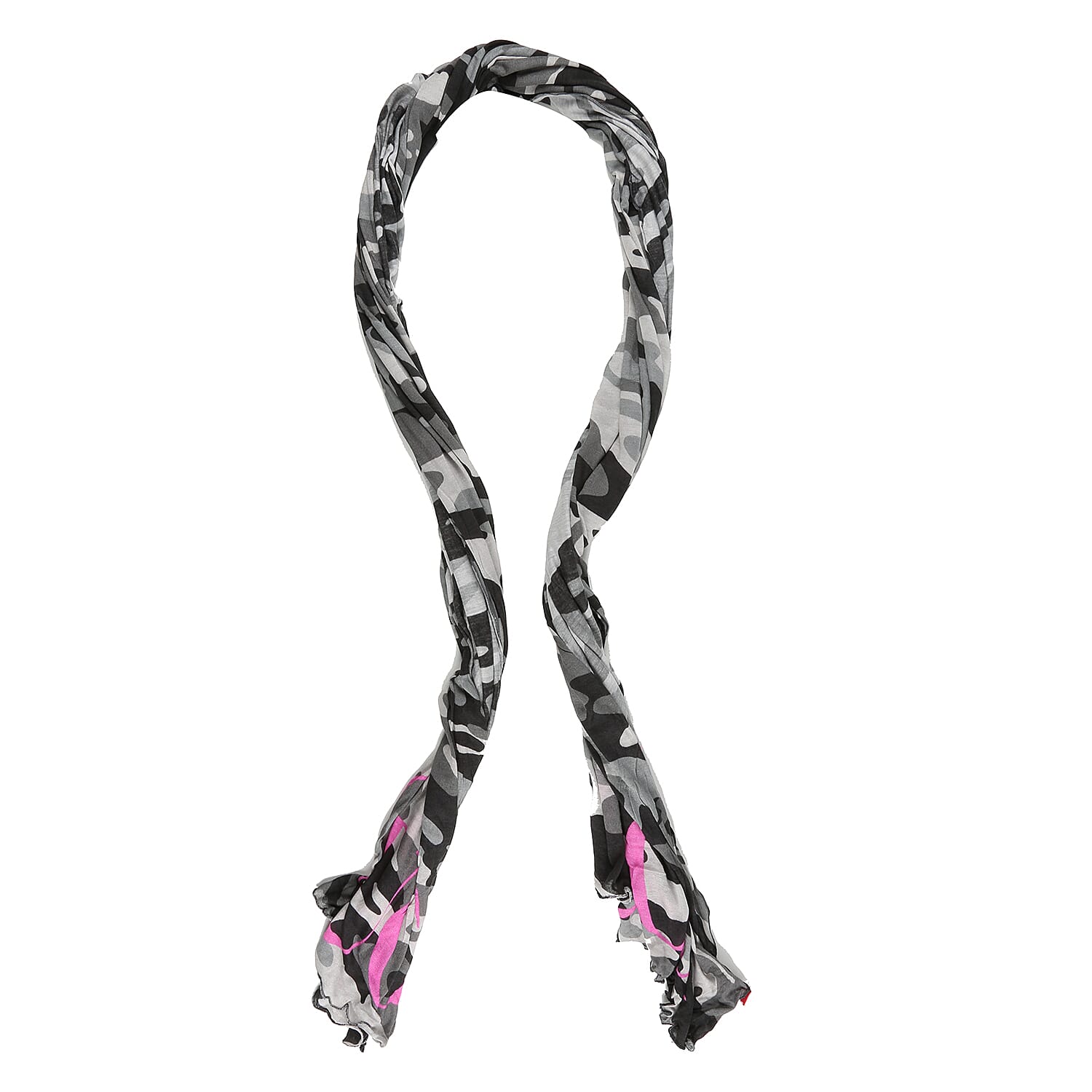 FIORUCCI Military Print Scarf in Grey & Black Colour (Size 180x60cm)