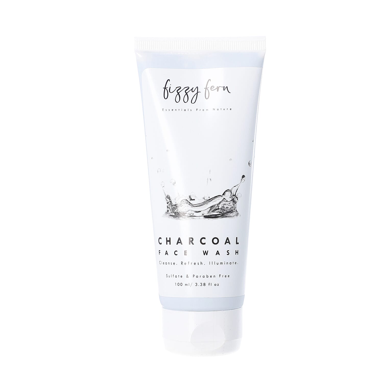 Fizzy Fern Charcoal Face Wash Sulfate - Paraben Free with Turmeric and Amla