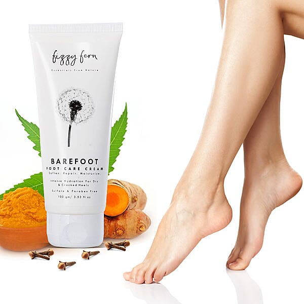 Fizzy Fern, Barefoot- Foot Cream with Turmeric, Clove Oil & Neem Oil