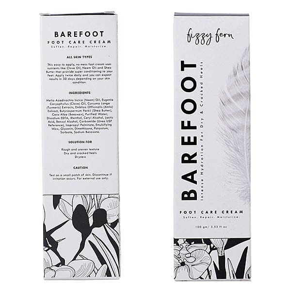 Fizzy Fern, Barefoot- Foot Cream with Turmeric, Clove Oil & Neem Oil