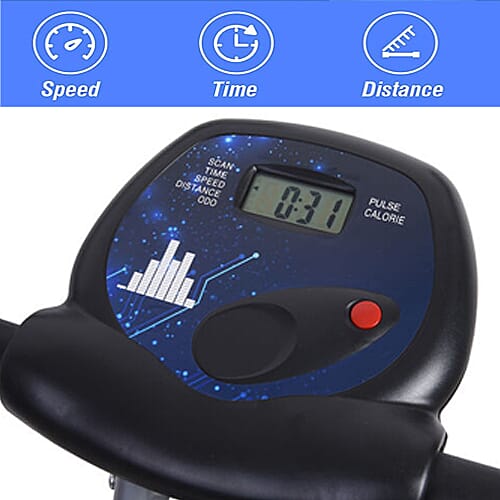 Indoor Stationary Exercise Bike (Size 106x52x111cm) Max Weight 150KG - Black