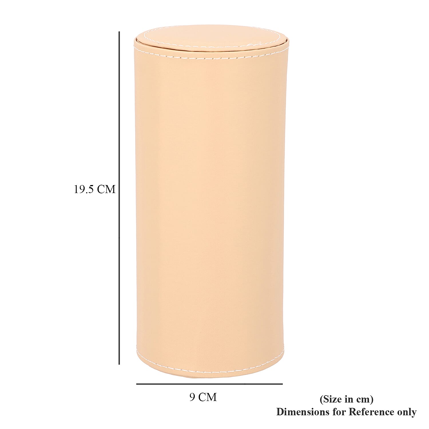 Unique Roll Style Watch and Jewellery Storage Box (Size 9x19.5cm) - Peach