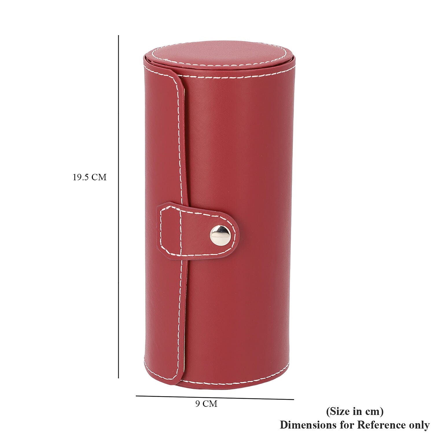Unique Roll Style Watch and Jewellery Storage Box (Size 9x19.5cm) - Red