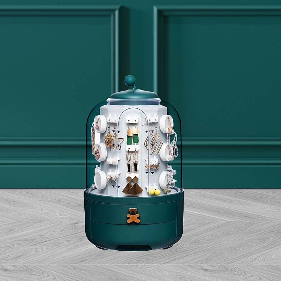 New Concept- 360 Degree Rotating Swivel Jewellery Organizer (30x20cm) - Green