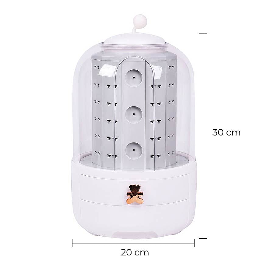 New Concept- 360 Degree Rotating Swivel Jewellery Organizer (30x20cm) - White