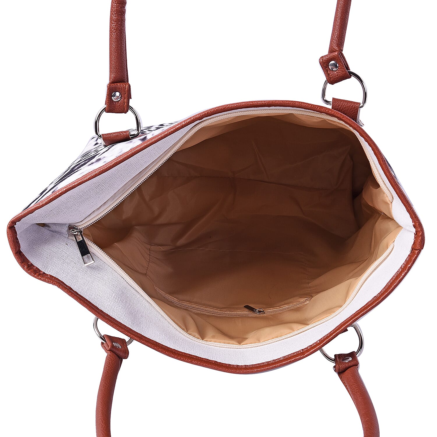 White and Black Leopard Print Tote Bag (42x11x36cm)