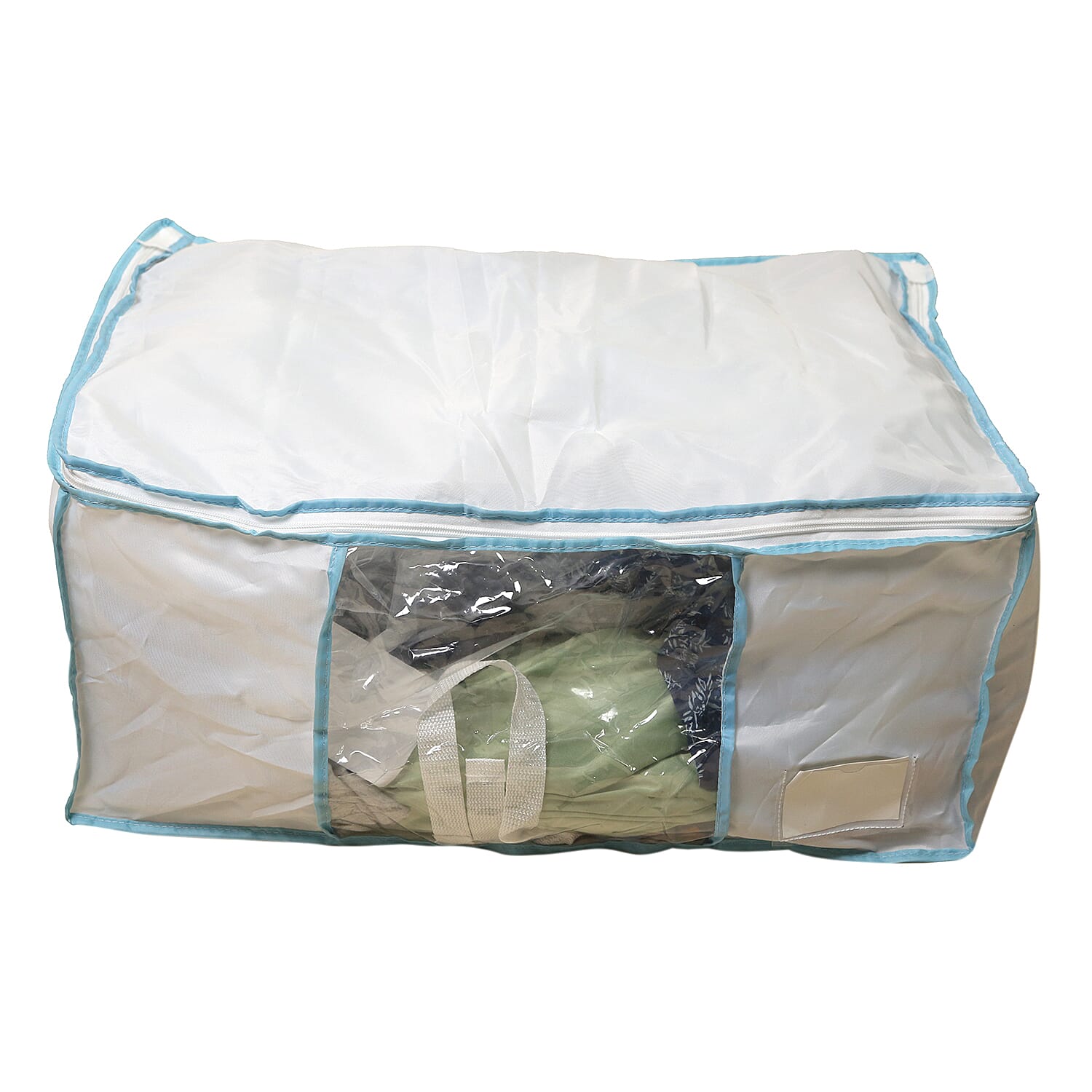 Homesmart Storage Bag in White & Blue (Size 65x50x27cm)