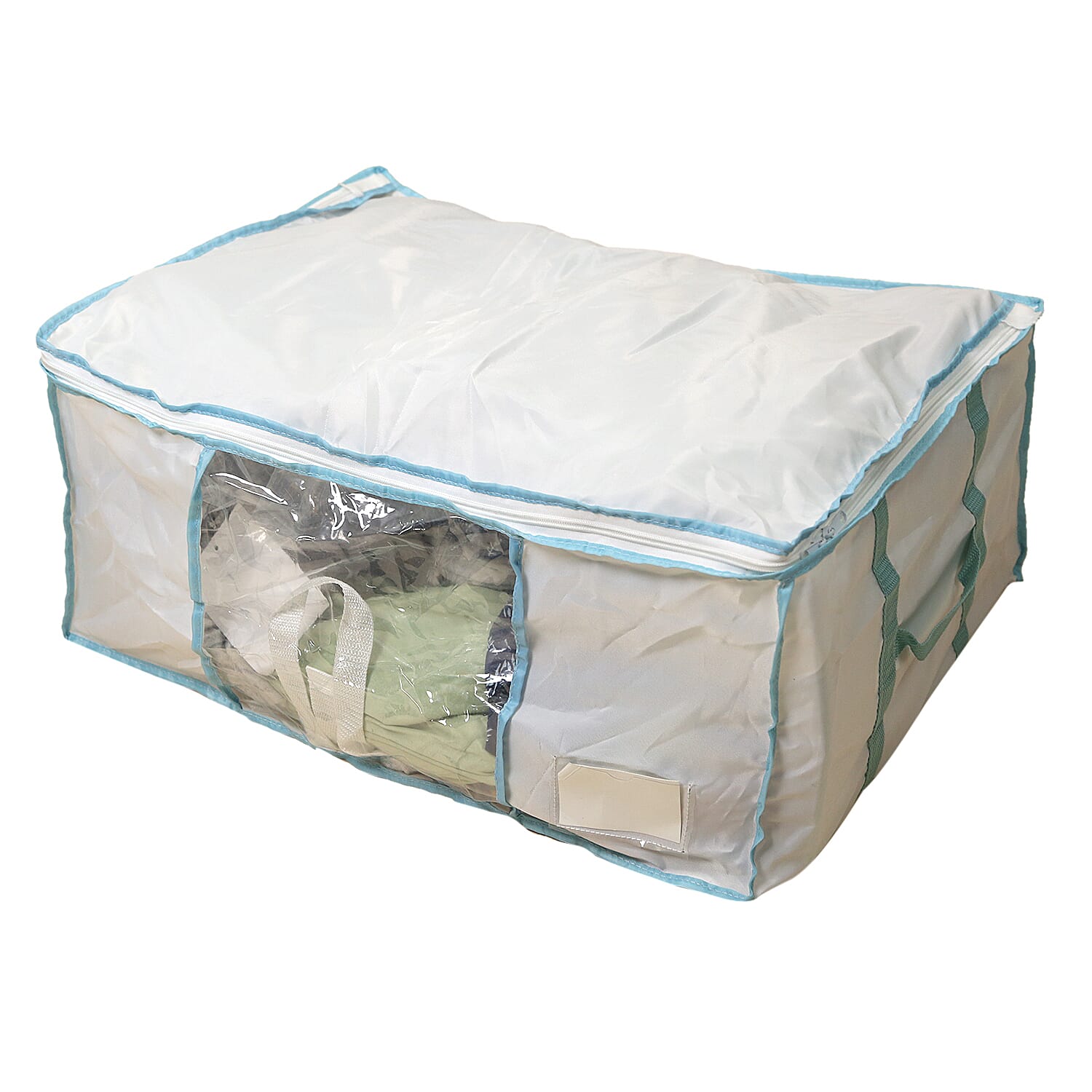 Homesmart Storage Bag in White & Blue (Size 65x50x27cm)