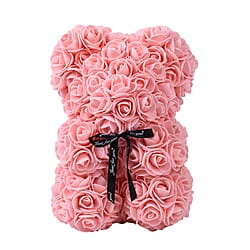 MP Lovely Rose Flower Bear with Bow Tie - Peach