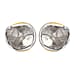 Artisan Crafted 0.25 Ct. Polki Diamond Stud Earrings in Yellow Gold Plated Sterling Silver