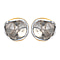 Artisan Crafted 0.25 Ct. Polki Diamond Stud Earrings in Yellow Gold Plated Sterling Silver