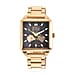 GENOA Automatic Movement 5 ATM Water Resistant Watch with Chain Strap and Butterfly Buckle Clasp in Gold Tone
