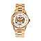 GENOA Automatic Movement 5ATM Water Resistant Watch with Chain Strap and Butterfly Buckle Clasp in Gold Tone