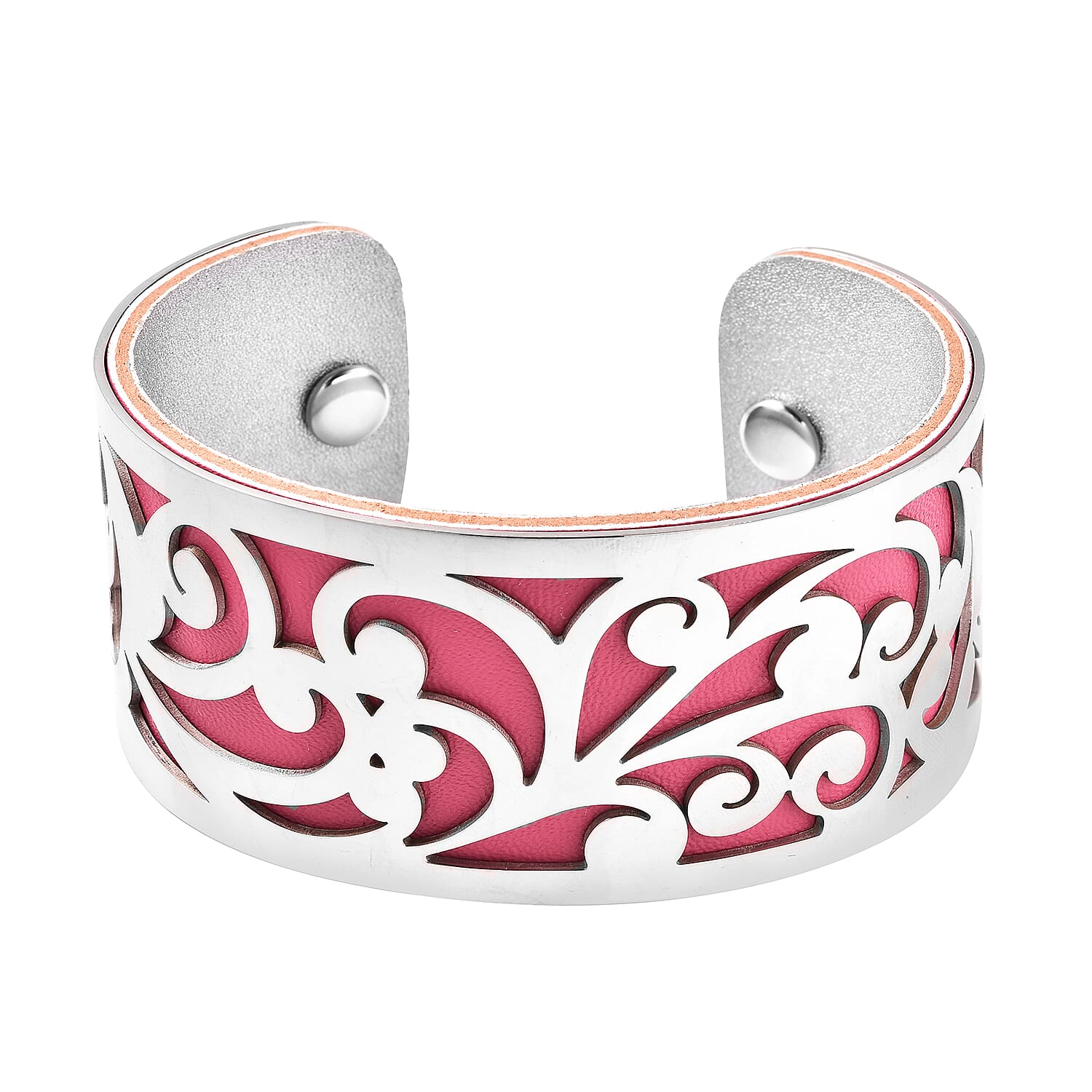 Designer Inspired-Vine Pattern Cuff Bangle (Size 7.5)