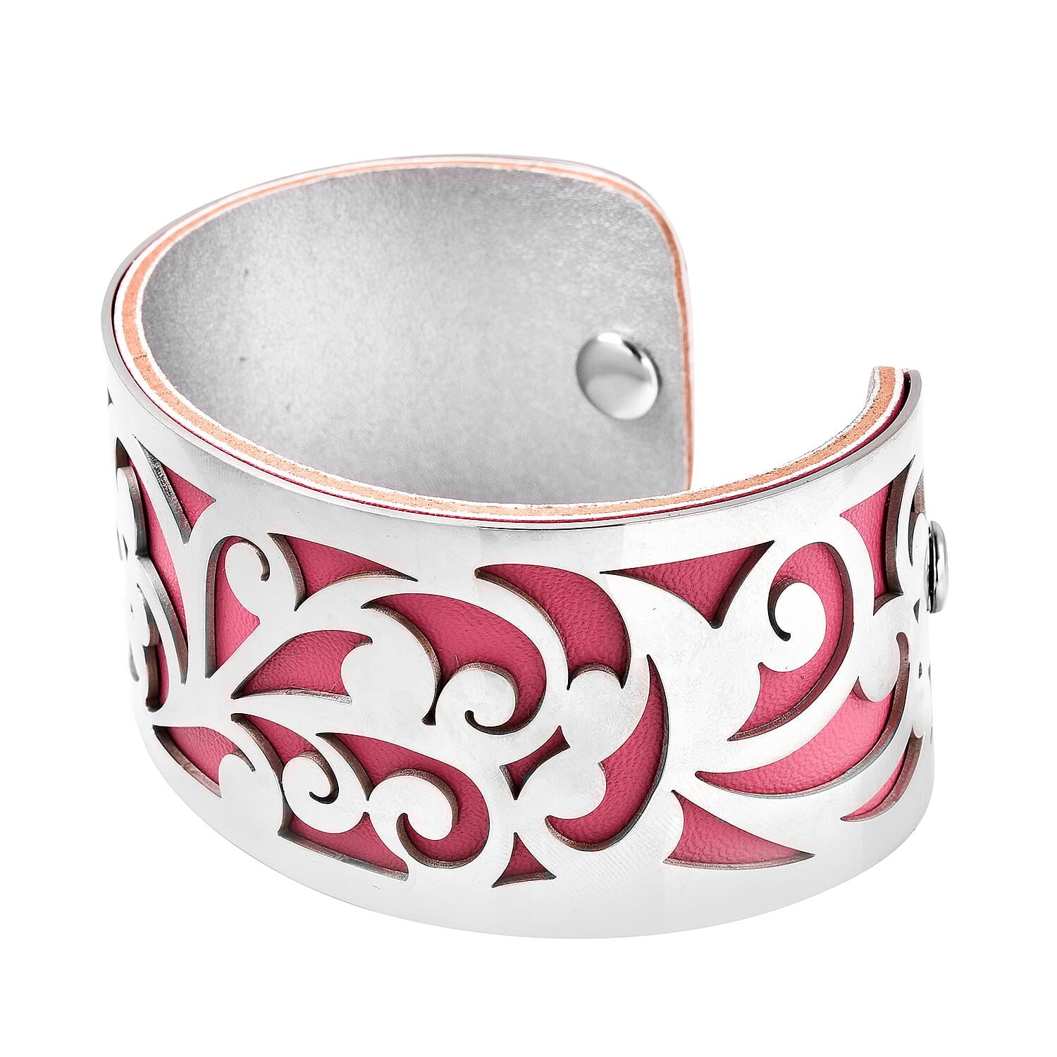 Designer Inspired-Vine Pattern Cuff Bangle (Size 7.5)