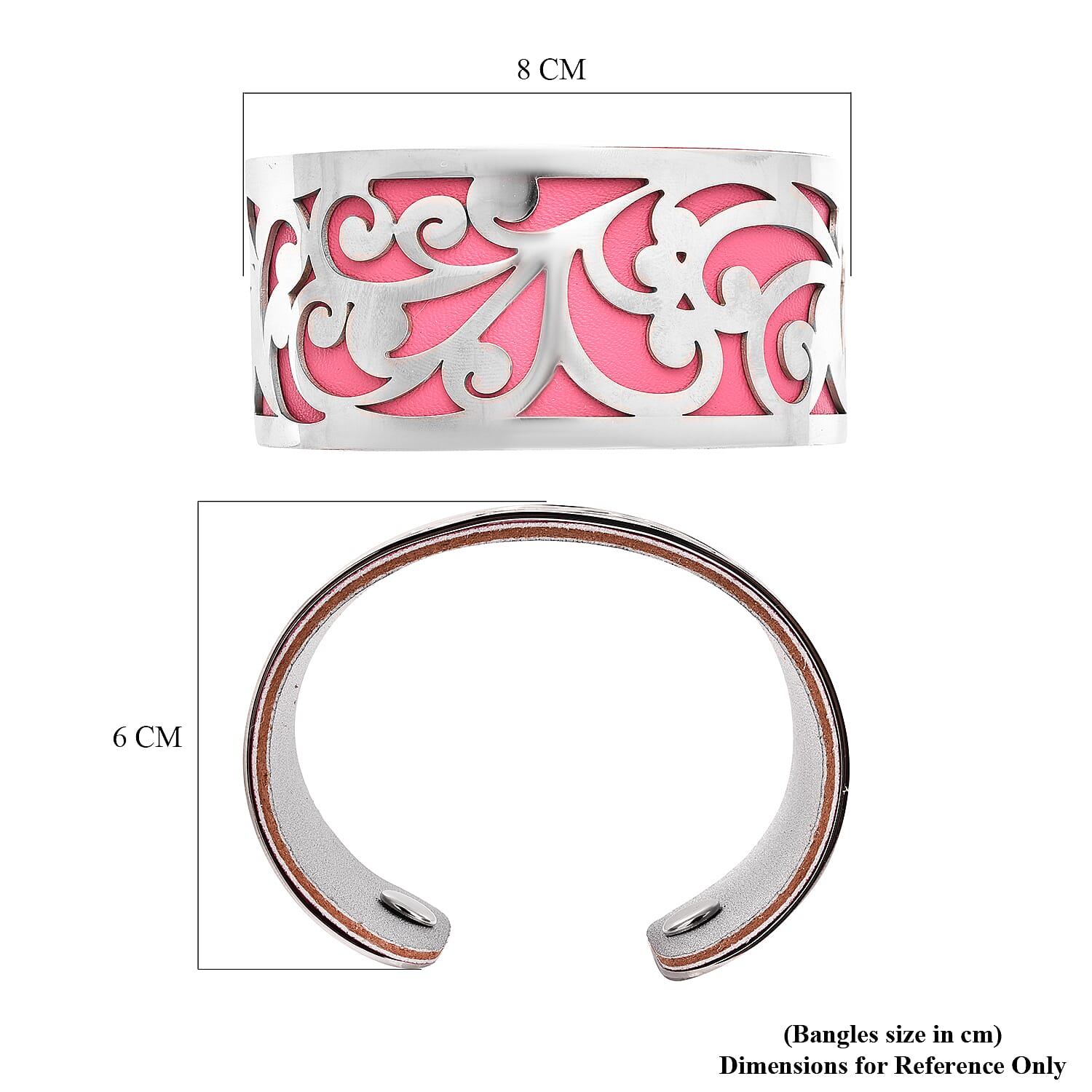 Designer Inspired-Vine Pattern Cuff Bangle (Size 7.5)