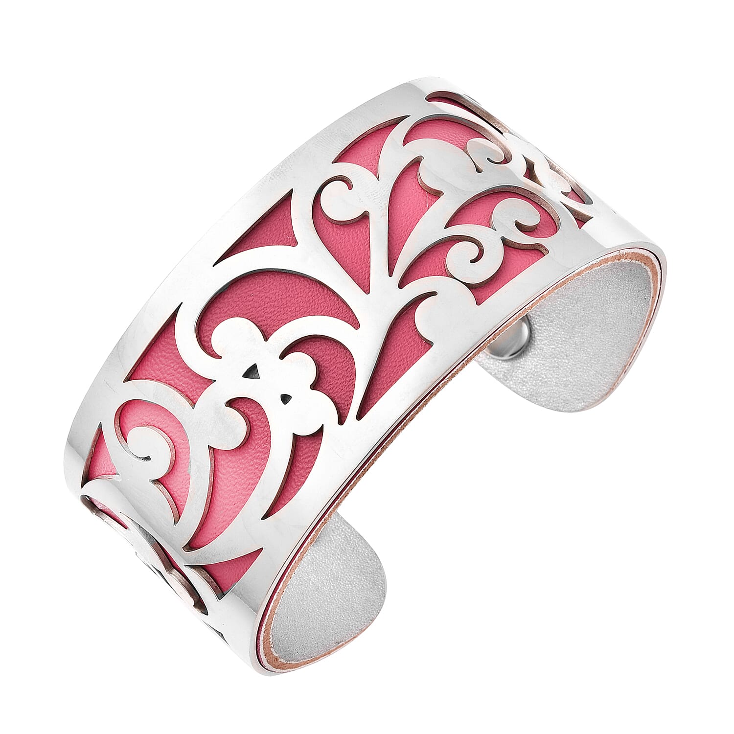 Designer Inspired-Vine Pattern Cuff Bangle (Size 7.5)