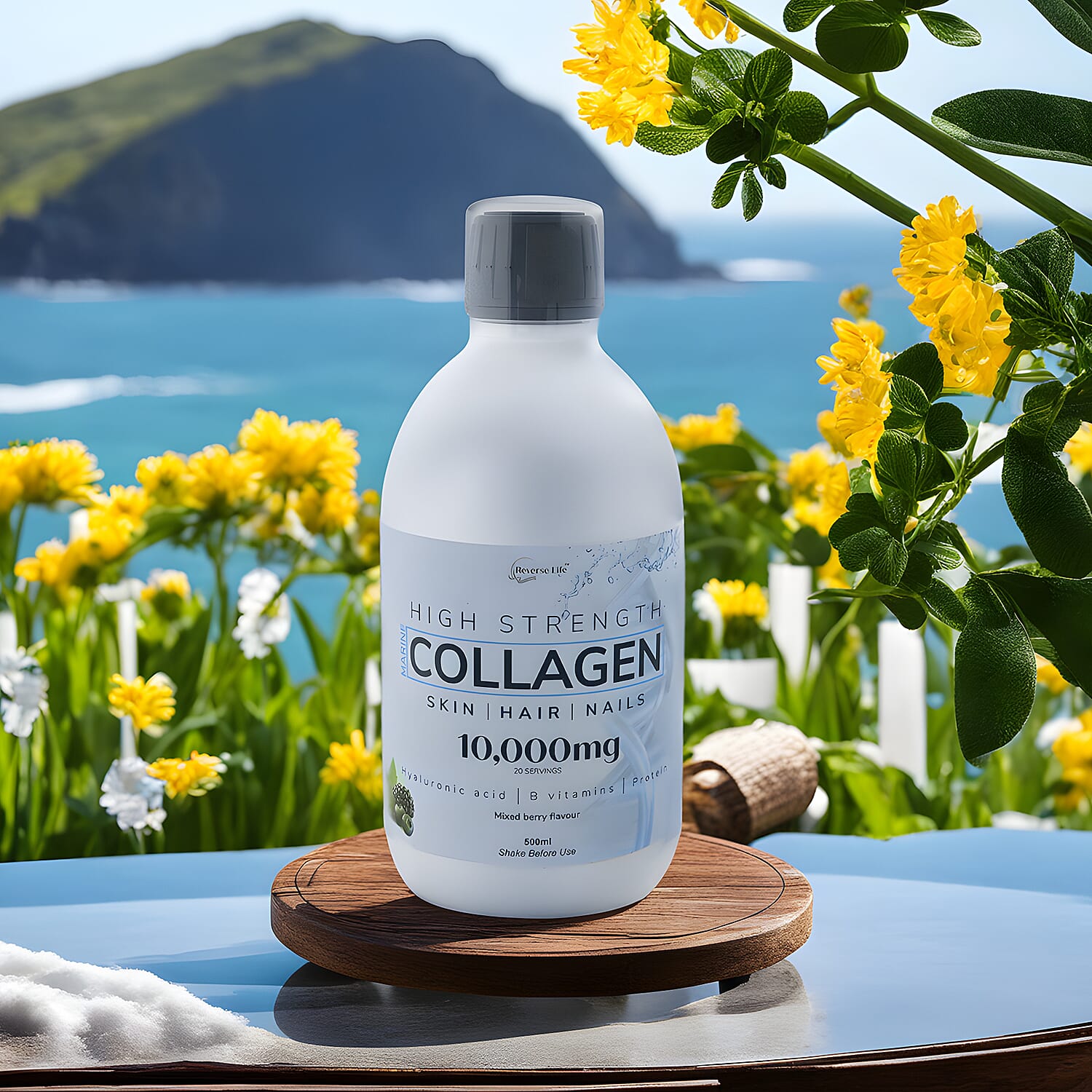 Reverse Life- High Strength Collagen for Skin, Hair and Nails - Mixed Berry Flavour - 500ml